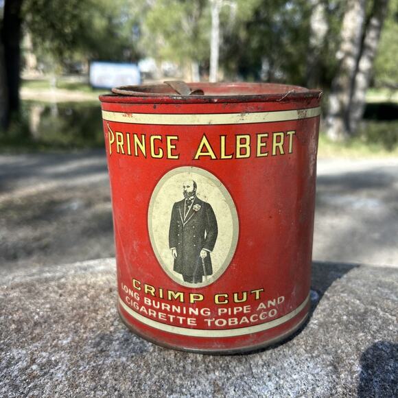 Prince Albert Other - Vintage Prince Albert Vintage Crimp Cut Pipe & Cigarette Tobacco Tin Can Patina